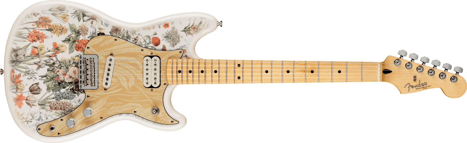 GUITARRA FENDER SIG SERIES SHAWN MENDES FUNDATION MUSICMASTER 014-0292-523 YELLOW FLORAL