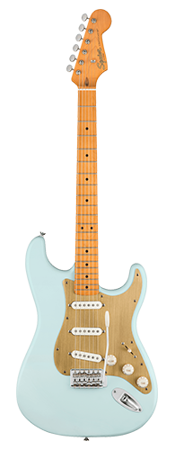 GUITARRA FENDER SQUIER 40TH ANNIVERSARY STRATOCASTER VINTAGE ED MN - 037-9510-572 -SATIN SONIC BLUE